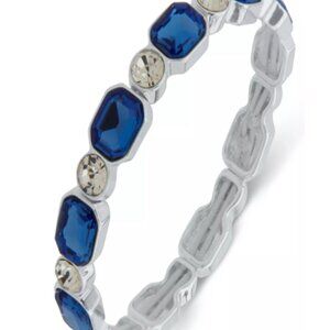 NWT BLUE  stone and crystal stretch bracelet